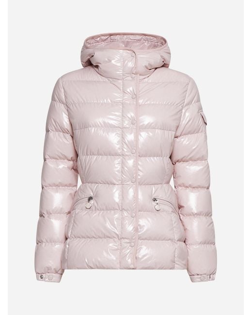 Moncler Pink Barante Quilted Nylon Down Jacket