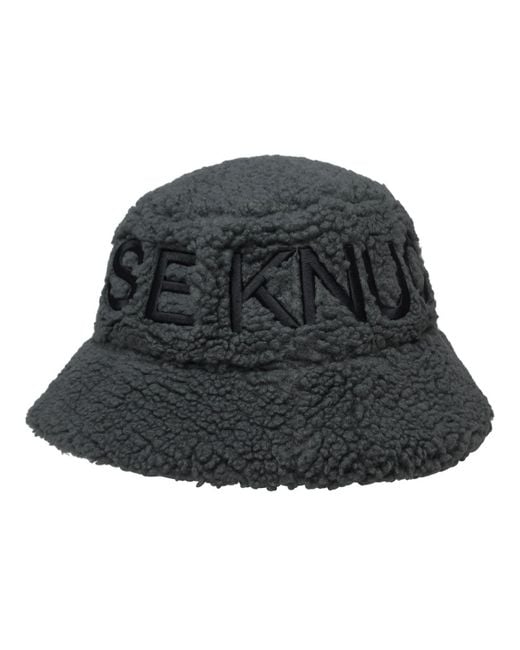 Moose Knuckles Black Eco Fur Hat for men