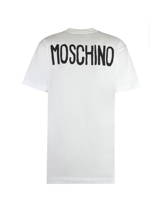 Moschino Gray Printed Cotton T-Shirt T-Shirts & Jerseys