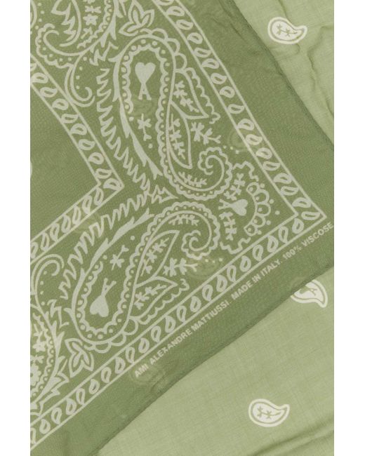 AMI Green Ami Scarves And Foulards