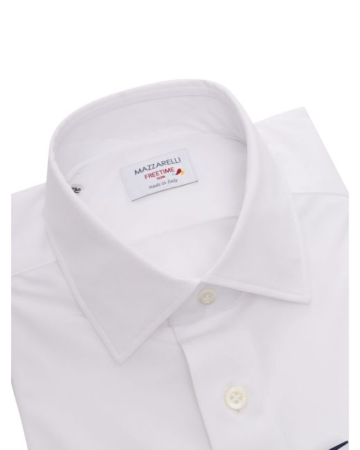 Mazzarelli White Freetime Shirt for men