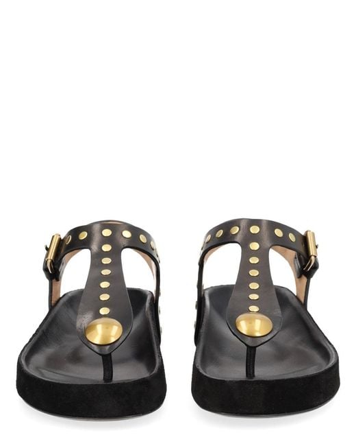 Isabel Marant Black Cow Leather Sandal