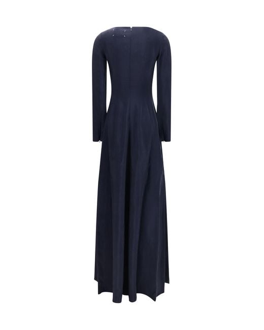 Maison Margiela Blue Long Dress Cupro