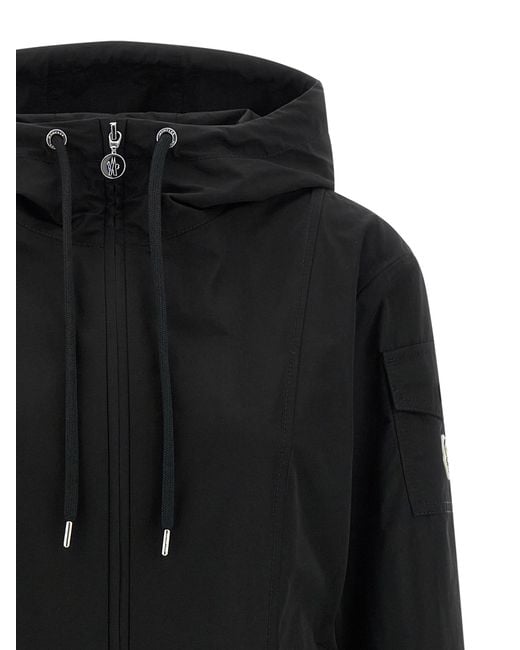 Moncler Black Laerte Parka Polyester Down Jacket, Parka, Casual Jackets