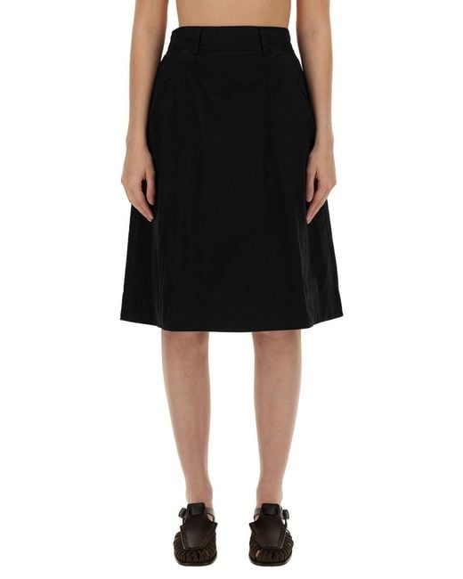 Margaret Howell Black Cotton Skirt