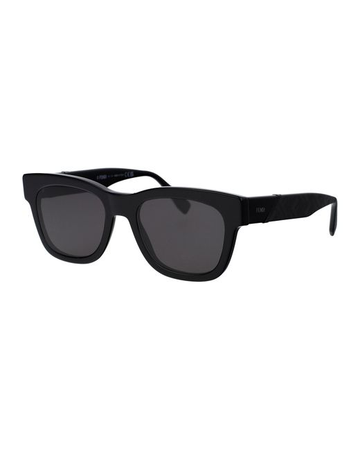 Fendi Black Fendi Diagonal Sunglasses for men