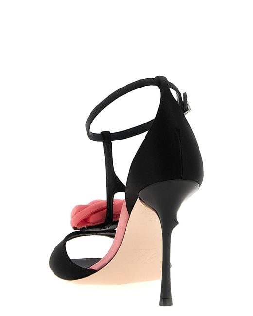 Roger Vivier Black Rose Vivier Sandals
