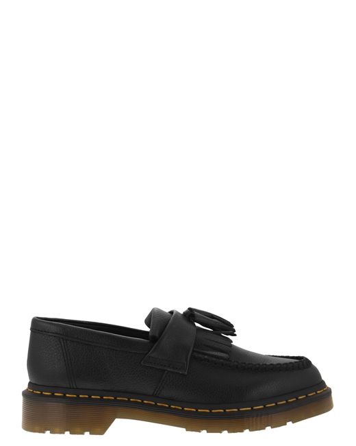 Dr. Martens Black Adrian Loafer With Leather Tassels