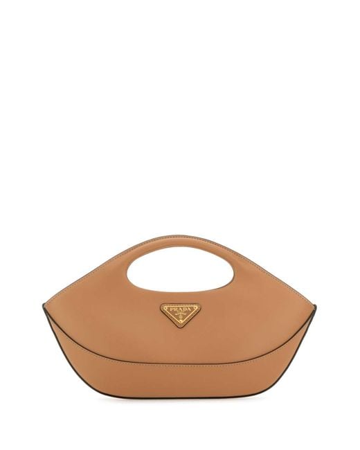 Prada Brown Triangle-logo Handbag