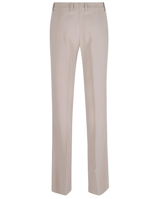 Ermanno Scervino Gray Bootcut Trousers With Concealed Closure And Crease