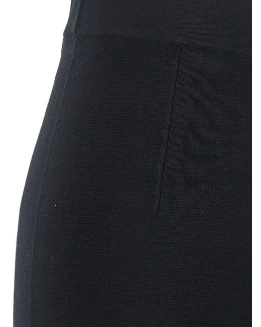 Max Mara Blue Palazzo Pants With Elastic Waist Viscose Trousers
