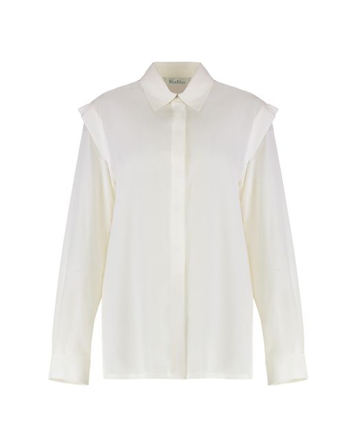 Max Mara White Silk Shirt Zirlo
