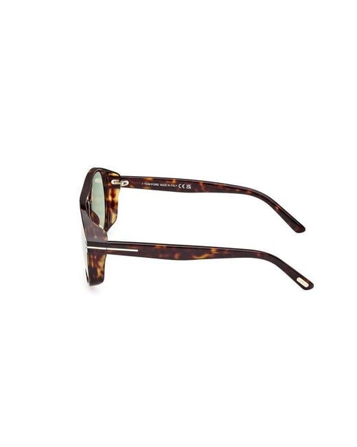 Tom Ford Black Sunglasses-Havana Acetate Eyewear for men