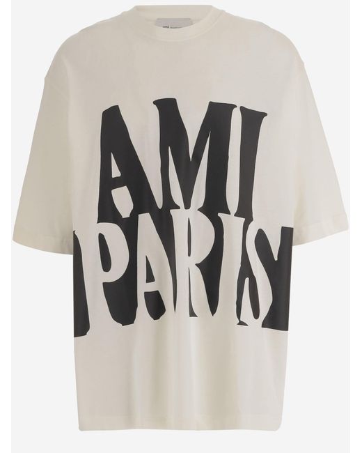 AMI Black Cotton T-Shirt T-Shirts & Jerseys