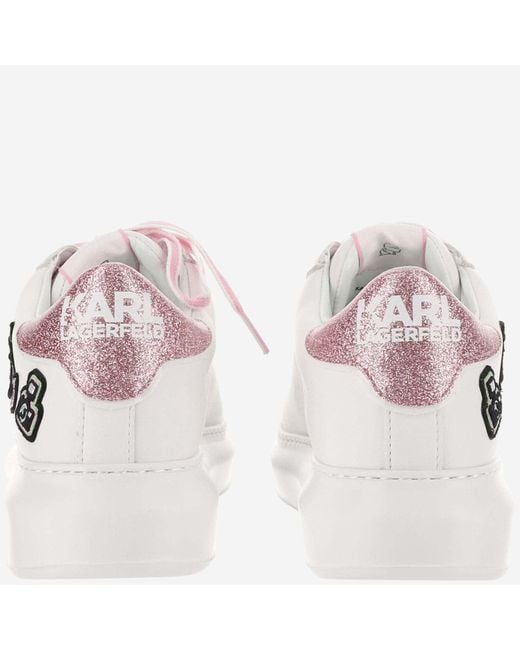 Karl Lagerfeld White Leather Sneaker K/Ikonik