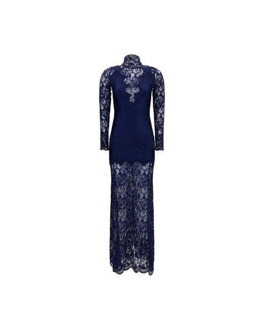 Rabanne Blue Polyamide Long Dress