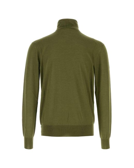 Saint Laurent Green Army Cashmere Blend Sweater for men