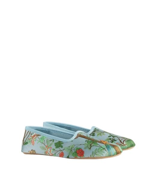 Gucci Green Satin Voyage Tian Slippers Shoes Loafers & Sandals for men