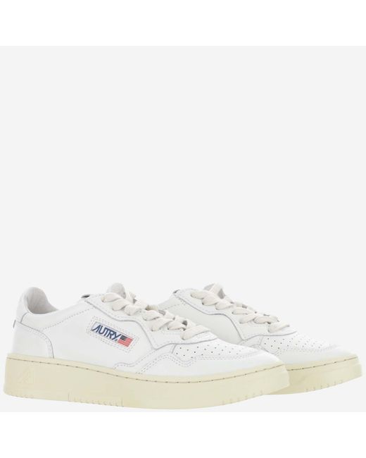Autry White Sneakers Medalist Low Leather Trainers
