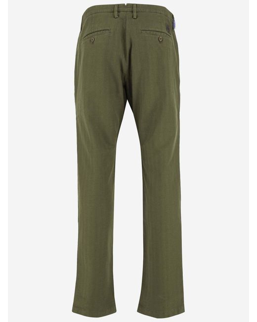 Jacob Cohen Green Cotton Blend Stretch Pants for men