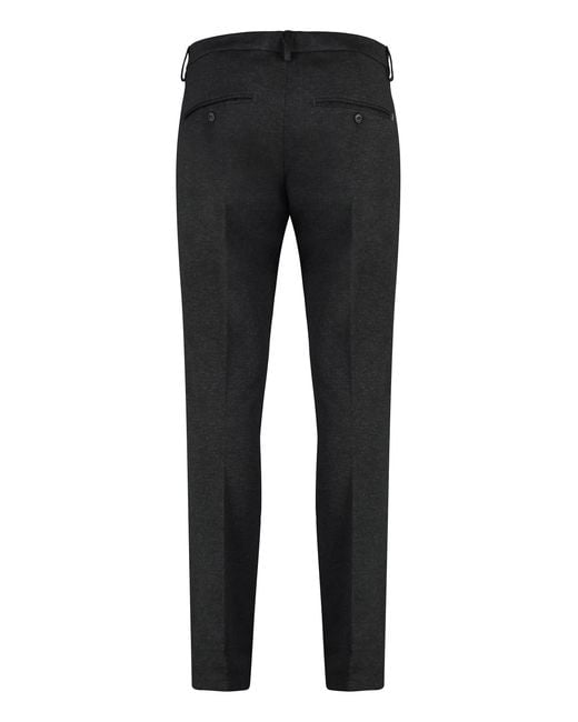 Dondup Black Gaubert Chino Pants Viscose Chinos for men