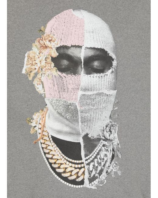 Ih Nom Uh Nit Gray Newspaper Mask Sweatshirt for men