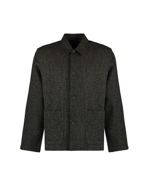 Our Legacy Black Wool Overshirt for men