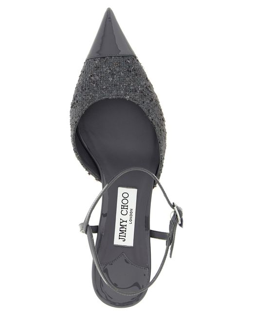 Jimmy Choo White Graphite Slingback Pumps