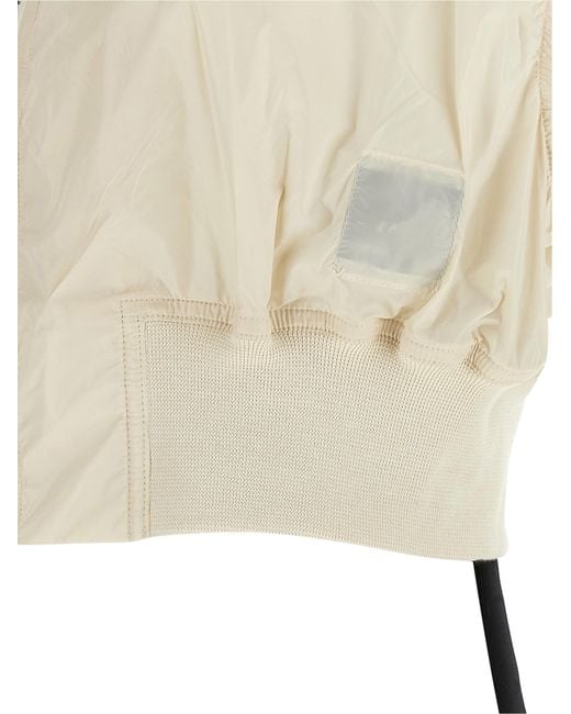 Rick Owens White Tatlin Bomber Vest Nylon Gilet