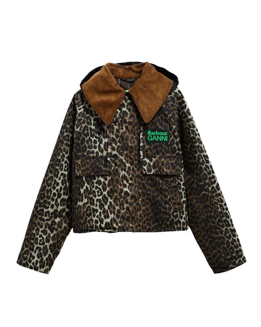 BARBOUR X GANNI Black Coats Waxed Cotton