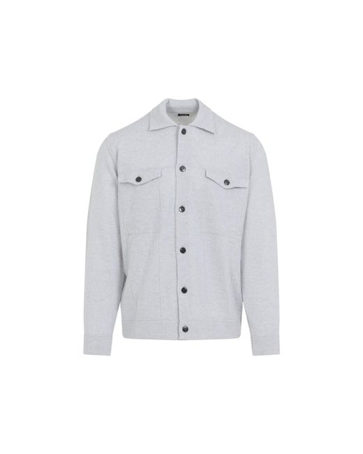 Kiton Gray Cashmere Jacket for men