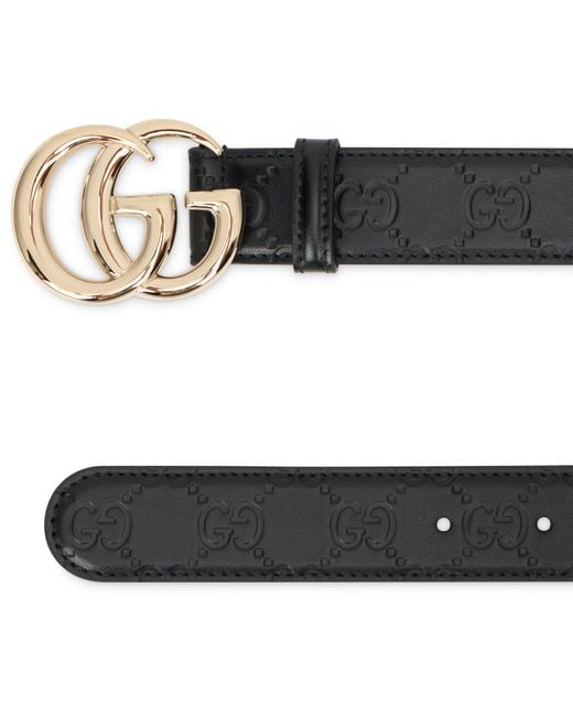 Gucci Black Belt With Logo Buckle, Calfskin