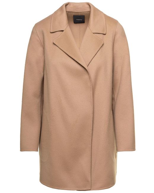 Theory Natural Clairene Jacket With Notched Revers