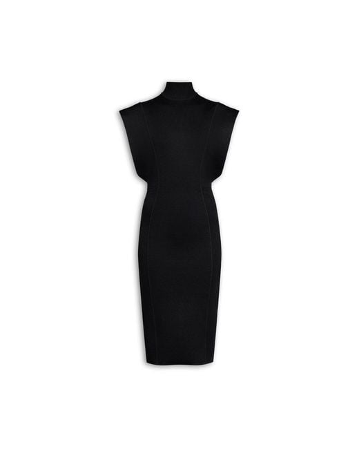 Maison AlaïA Black Long Dress Compact Knit