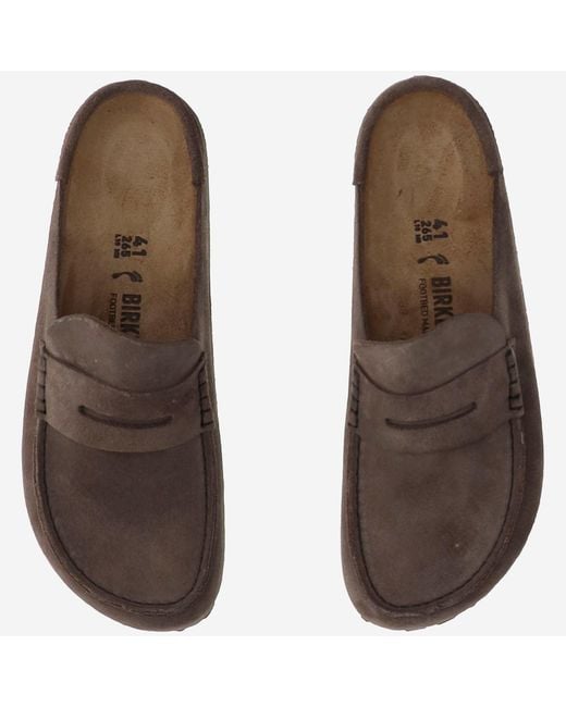 Birkenstock Brown Loafers Naples Wrapped Suede Leather