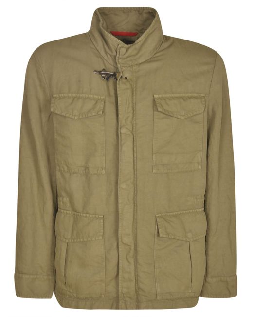 Fay Green Multi-Cargo Buttoned Jacket for men