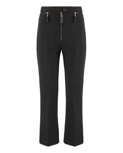 Elisabetta Franchi Black Trousers Double Crepe Polyester Skinny