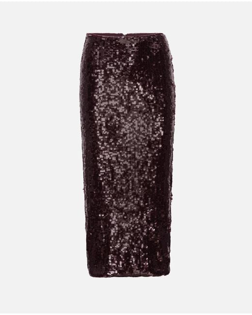ROTATE BIRGER CHRISTENSEN Brown Sequins Skirt