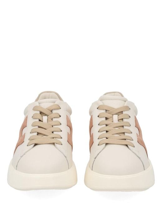 Hogan Natural Leather Sneaker Mutton (Ovis Aries Aries) Trainers