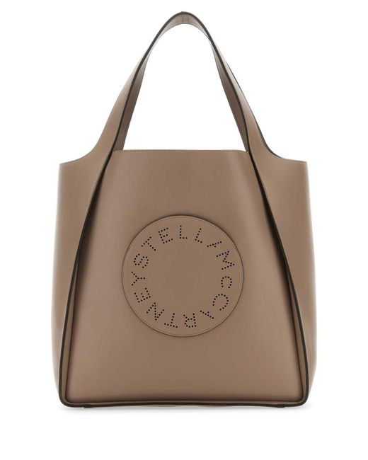 Stella McCartney Brown Dove Alter Mat Stella Logo Shopping Bag