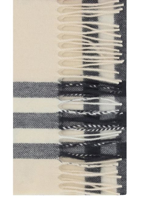 Burberry Gray Cashmere Scarf (Capra Hircus) for men