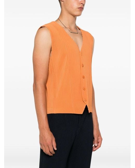 Homme Plissé Issey Miyake Orange Homme Plisse Issey Miyake Sweaters for men