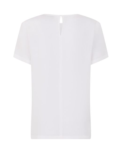 Max Mara White Short-Sleeve Silk Shirt T-Shirts & Jerseys
