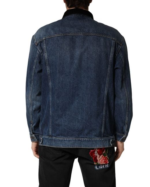Dolce & Gabbana Blue Denim Jackets for men