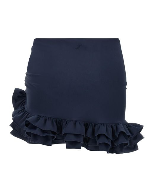 Jacquemus Blue Polyamide Long Skirt