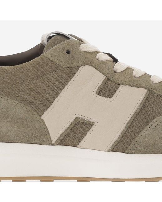 Hogan Gray Sneakers H601 Suede Trainers for men