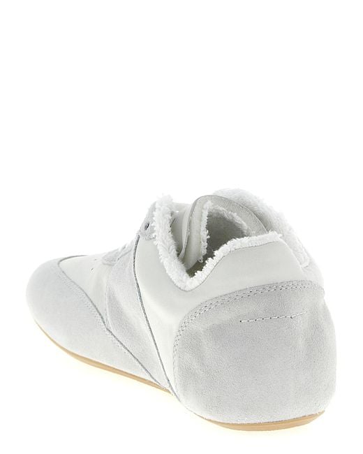 MM6 by Maison Margiela White Anatomic Sneakers Calfskin Leather (Bos Taurus) for men