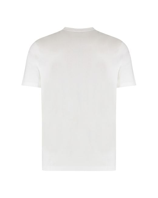 Paul & Shark White Cotton Jersey T-Shirt With Logo T-Shirts for men
