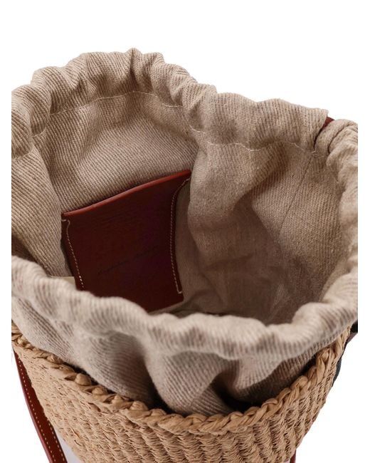 Chloé Brown Woody Raffia Bucket Bag