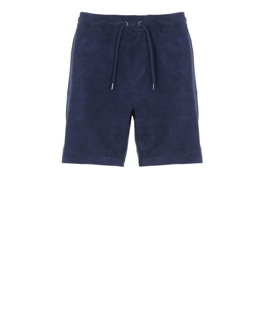 Ralph Lauren Blue Terry Cloth Bermuda Shorts for men